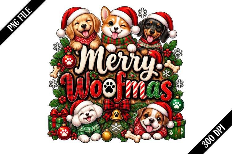 Merry Woofmas PNG Designs