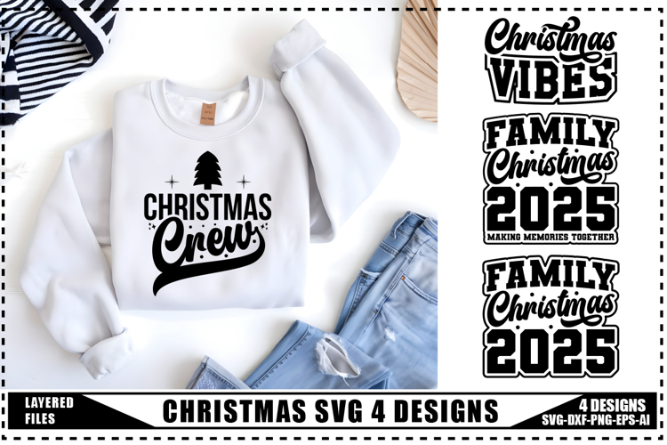 Christmas Svg 4 Designs, Holidays Svg, Winter Svg