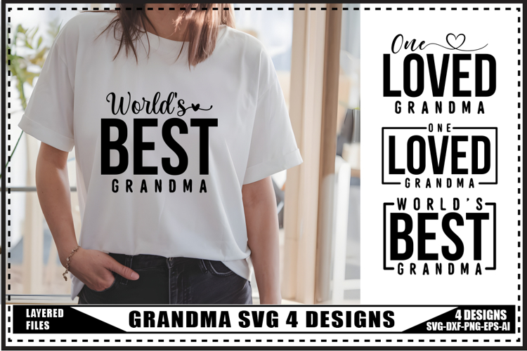 Grandma Svg 4 Designs, Family Svg Designs