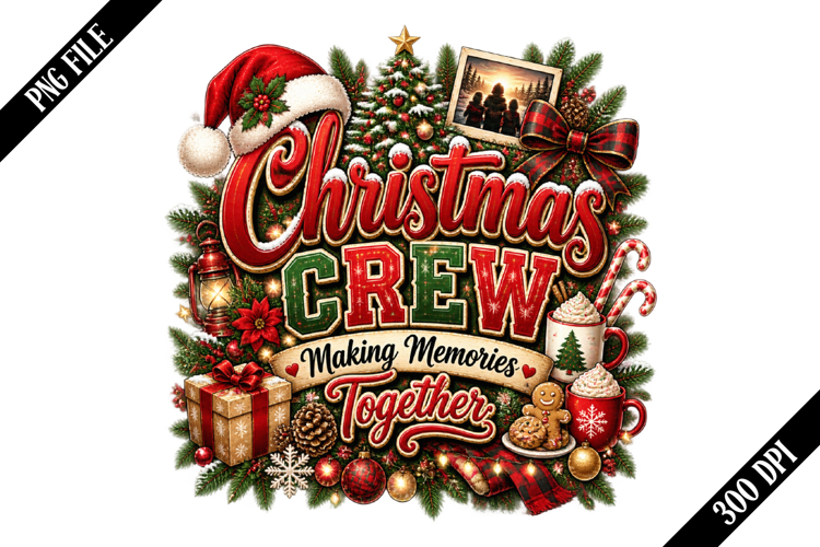 Christmas Crew Making Memories Together PNG Designs