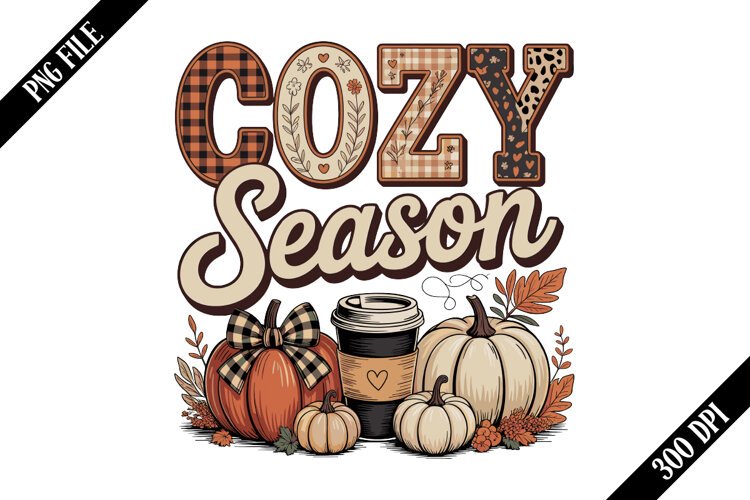 Fall Season Cozy Pumpkin PNG Designs example image 1