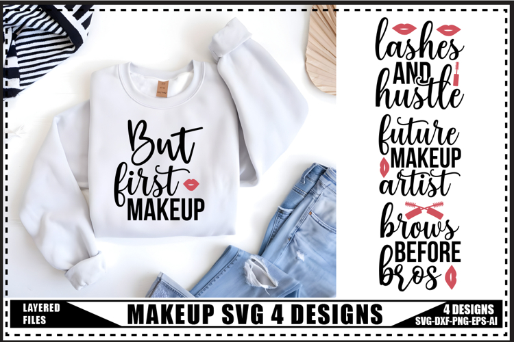 Makeup Svg 4 Designs, Cosmetic Bag Svg