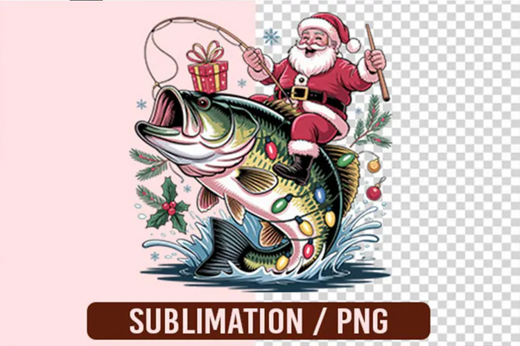 Christmas Fishing Sublimation