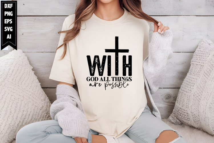 With God All Things Are Possible Svg, Religious Svg