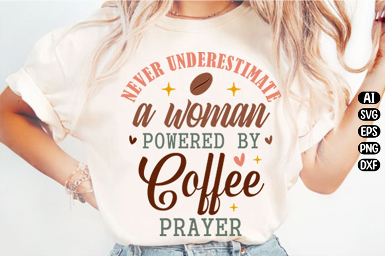 Powered by Coffee and Prayer Svg Design