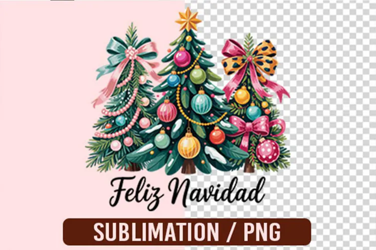 Spanish Merry Christmas PNG Designs