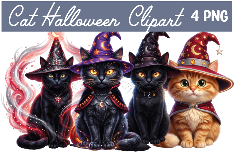 Cat Halloween Clipart Png
