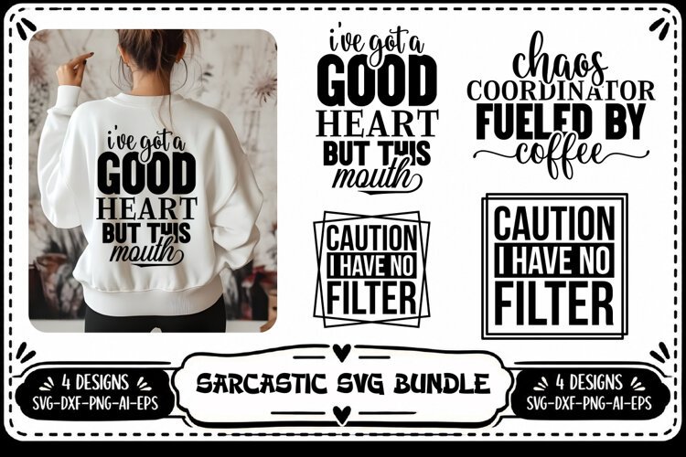Funny Sarcastic SVG , Sarcasm Svg 4 Designs example image 1