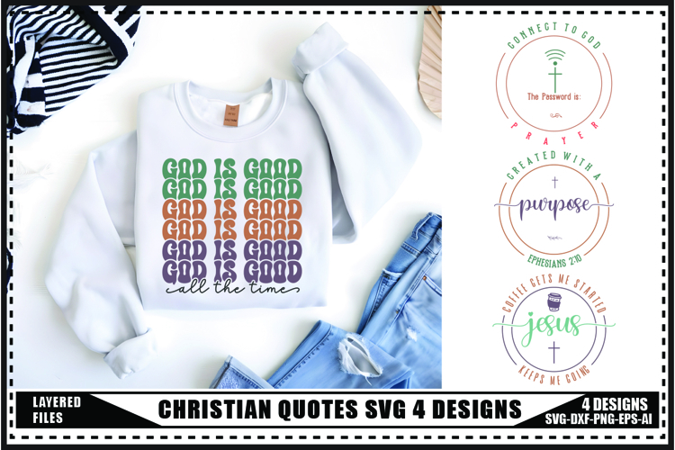 Christian Svg 4 Designs, Religious Svg, Jesus God Svg