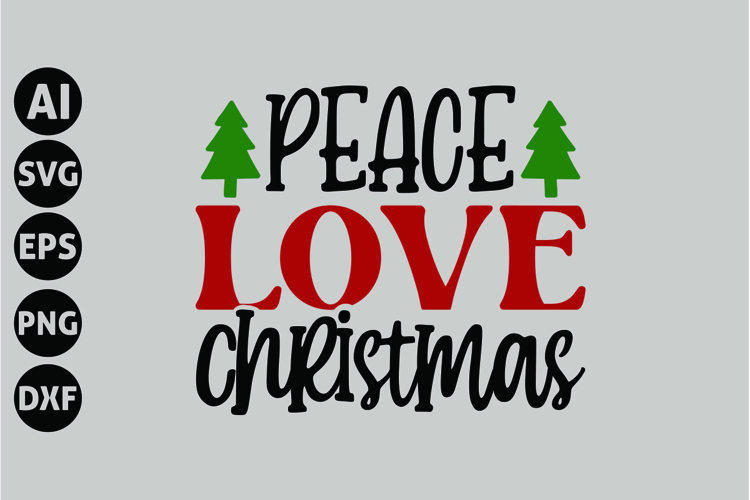 Peace Love Christmas Svg Image 23