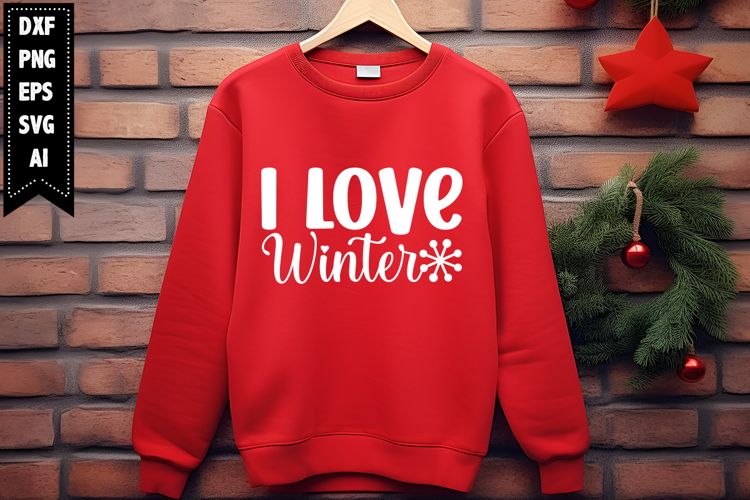 I Love Winter Svg, Christmas Svg, Xmas Svg