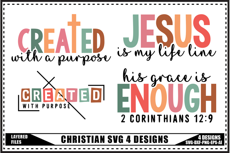 Christian Svg 4 Designs, Religious Svg, God Svg