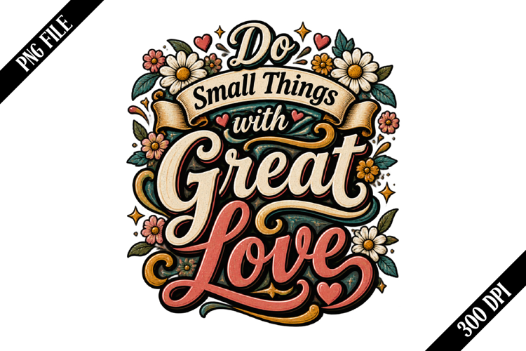 Do Small Things with Great Love PNG Designs