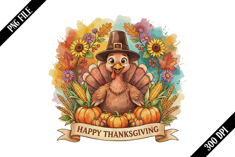 Happy Thanksgiving Turkey PNG Designs