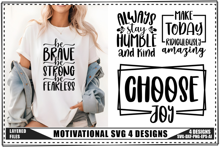 Motivation Svg 4 Designs, Positive Quotes Svg