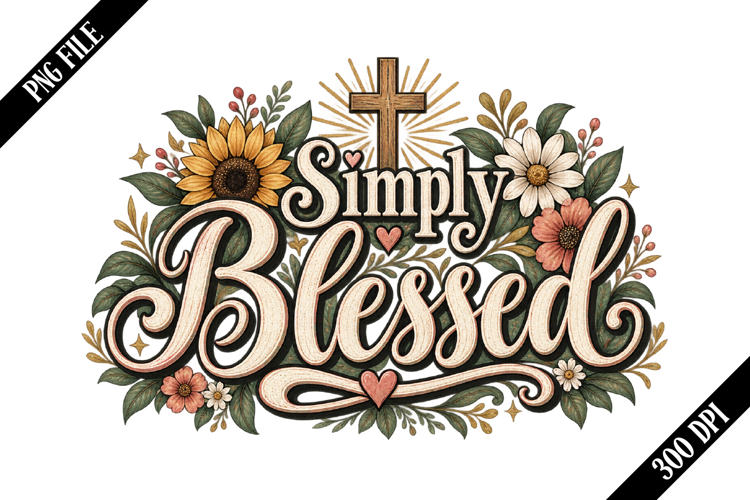 Simply Blessed PNG Designs