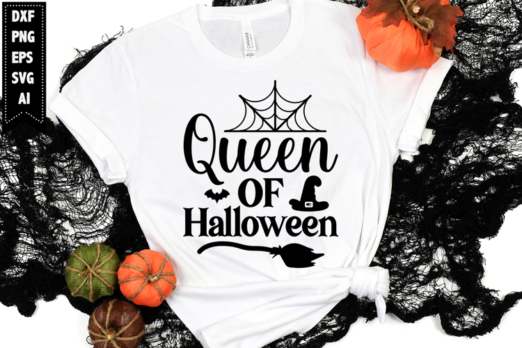 Queen Of Halloween Svg, Halloween Ghost Svg Design