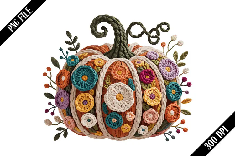 Fall Floral Pumpkin Sublimation