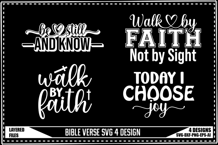 Bible Verse Svg 4 Designs, Religious Svg, God Svg