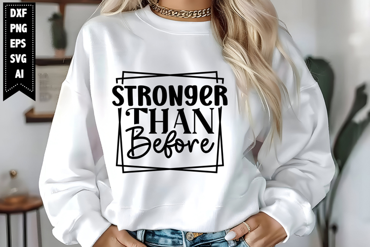 Stronger Than Before Svg, Motivation Svg Designs