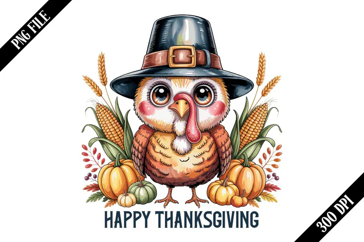 Happy Thanksgiving Turkey PNG Designs