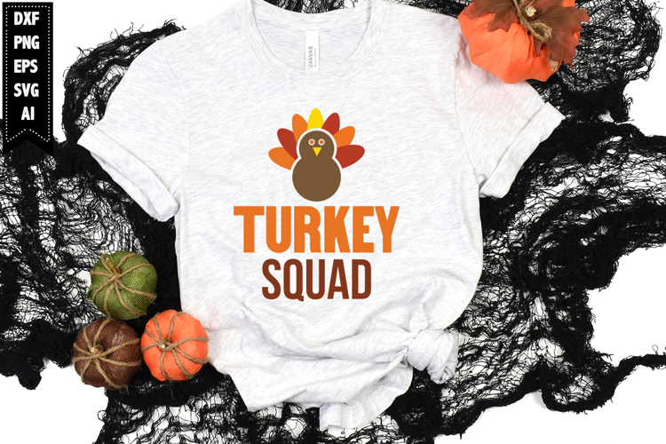 Turkey Squad Svg, Autumn Svg, Fall Svg Designs