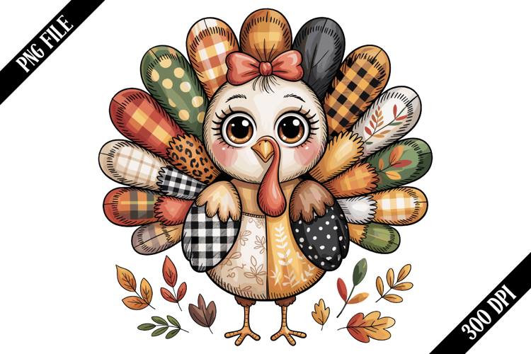 Thanksgiving Turkey Gobble Coquette PNG Designs