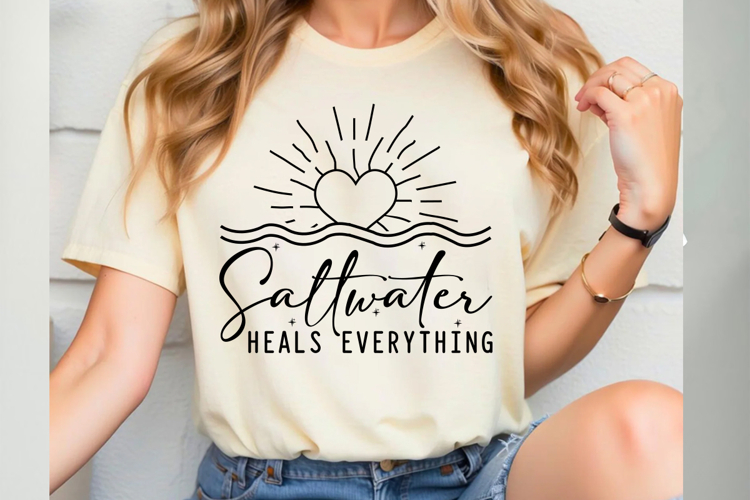 Saltwater Heals Everything Svg Cut Files Creative Art
