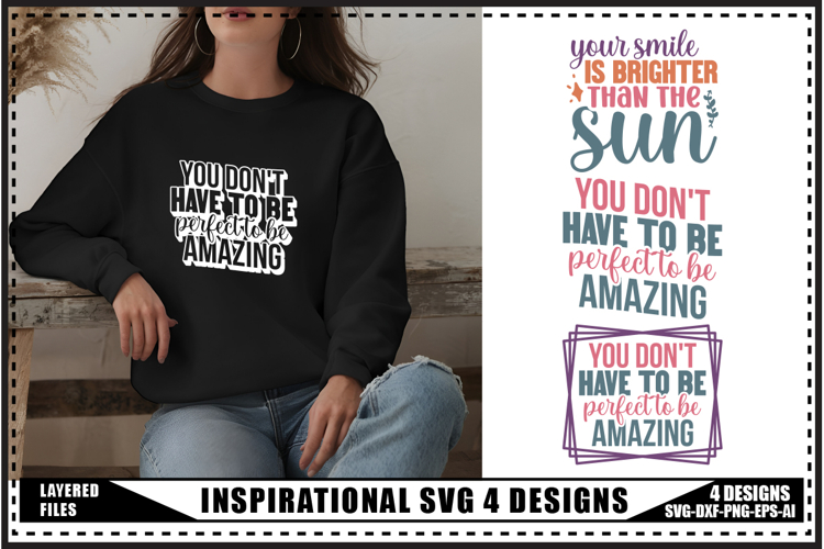 Inspirational Svg 4 Designs, Self Love Svg, Funny Quotes Svg
