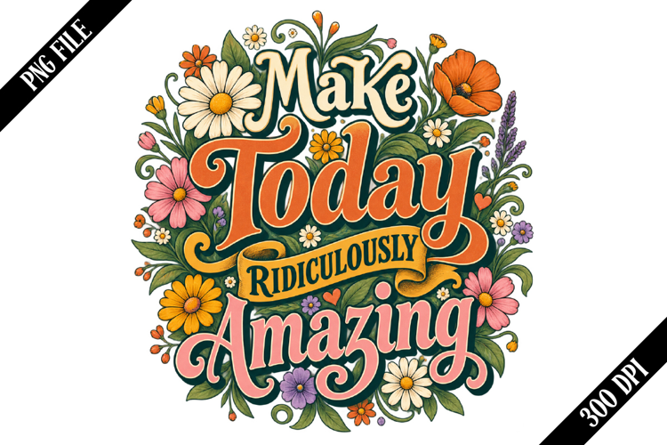 Make Today Ridiculously Amazing PNG Designs