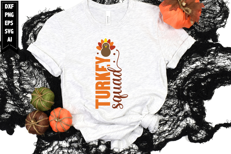 Turkey Squad Svg, Autumn Svg, Fall Svg Designs