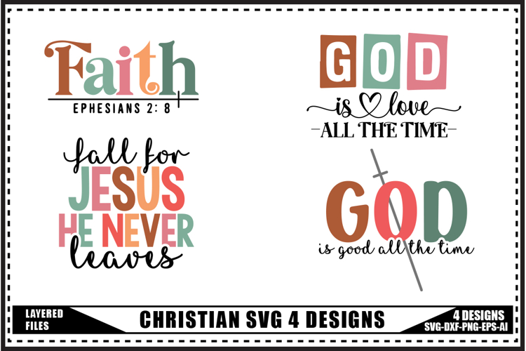 Christian Svg 4 Designs, Religious Svg, God Svg