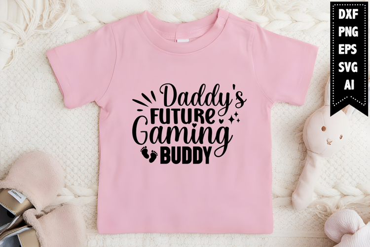 Daddys Future Gaming Buddy Svg, Funny Baby Svg Designs