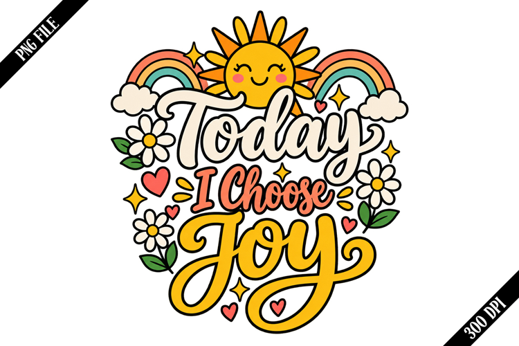 Today I Choose Joy PNG Designs