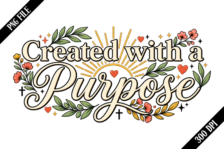 created with a purpose PNG Designs
