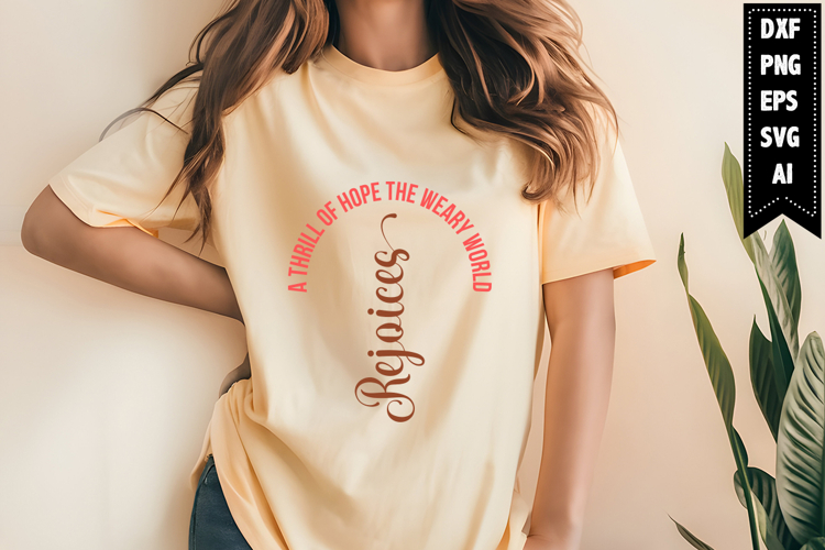 A thrill of hope the weary world rejoices Svg example image 1