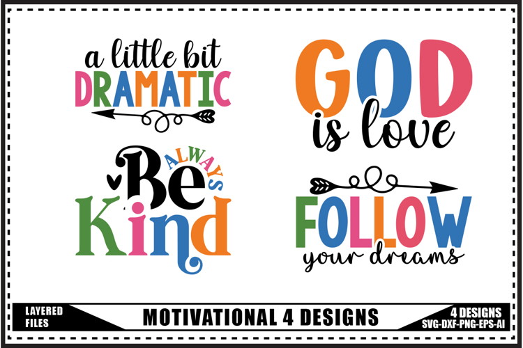 Motivation Svg 4 Designs, Self Love Motivation Svg