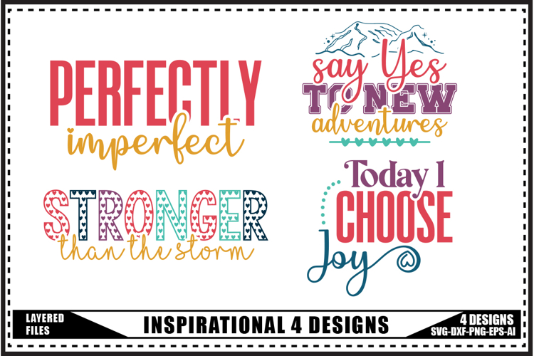 Motivation Svg 4 Designs, Self Love Motivation Svg