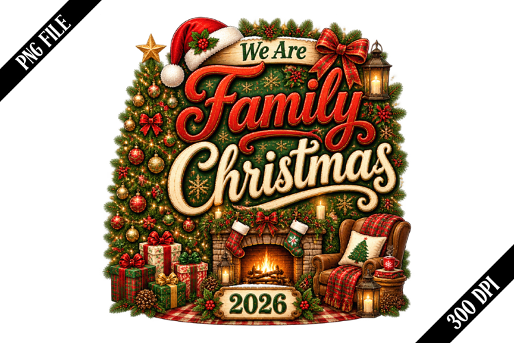 We Are Family Christmas 2026 PNG Designs