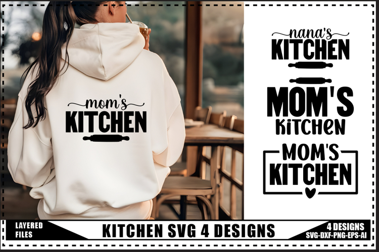 Kitchen Svg 4 Designs, Cooking Svg Designs