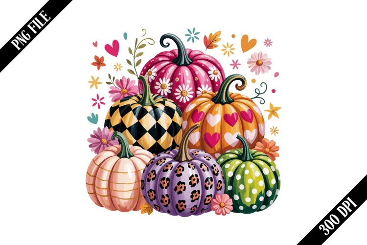 Floral Checkered Leopard Polka Dot PNG Designs