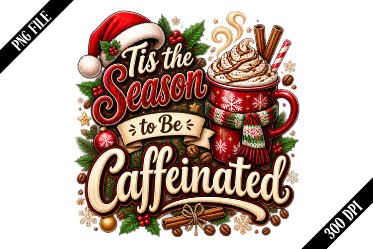 Tis the Season to Be Caffeinated PNG Designs