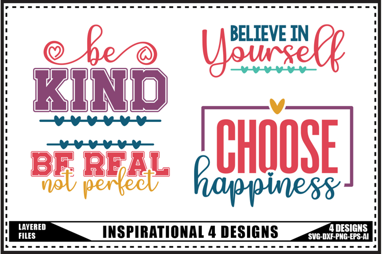 Motivation Svg 4 Designs, Self Love Motivation Svg