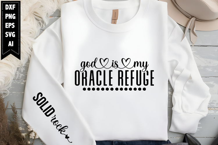 god is my oracle refuge solid rock Svg, Religious Svg
