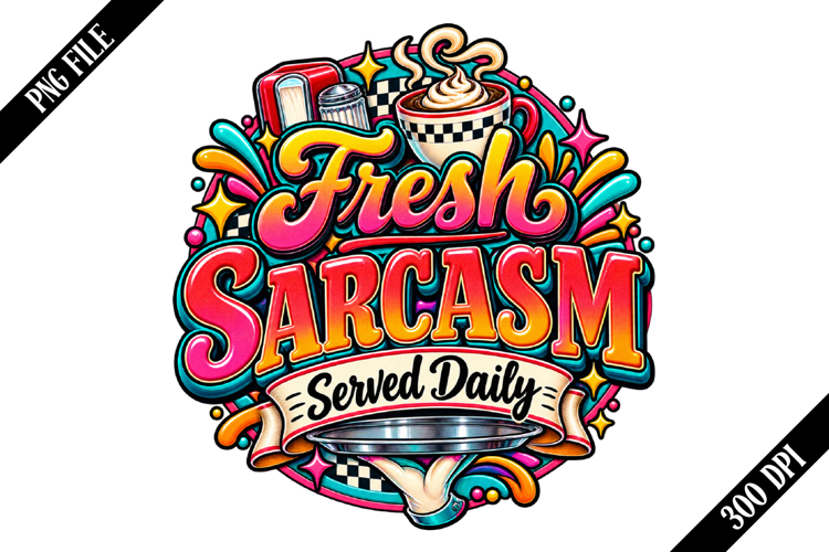 Fresh Sarcasm Served Daily PNG Designs