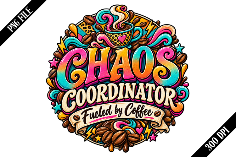 Chaos Coordinator Fueled by Coffee PNG Designs