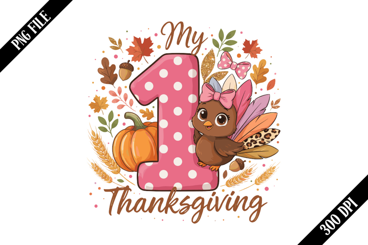My 1st Thanksgiving PNG Designs