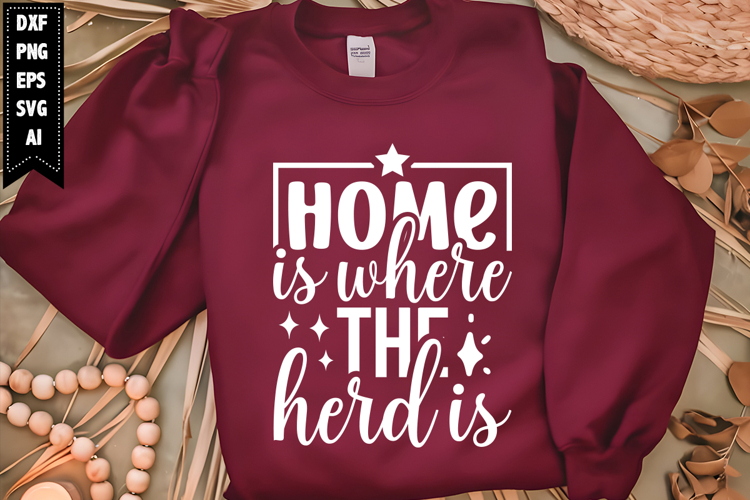 Home is Where the Herd is Svg, Vacation Svg Designs