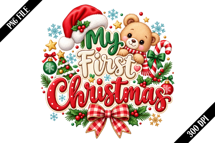 My First Christmas PNG Designs