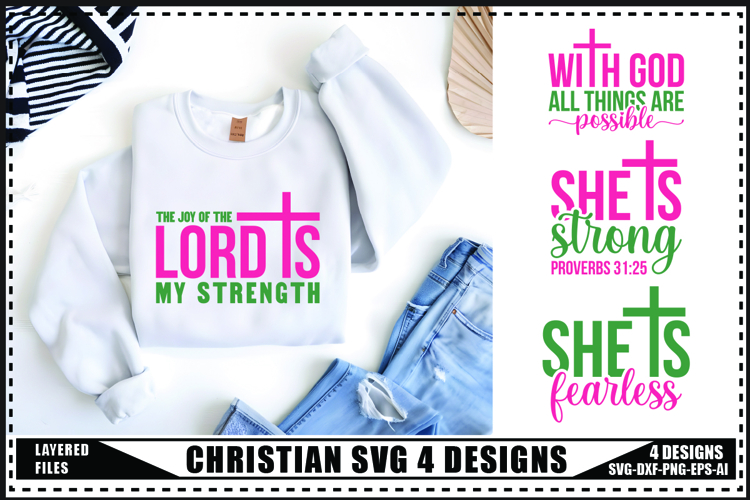 Christian Svg 4 Designs, Religious SVG, Jesus God Svg